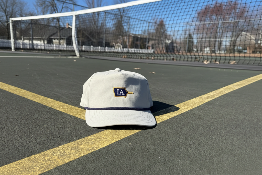 Enhanced Iowa hat on court